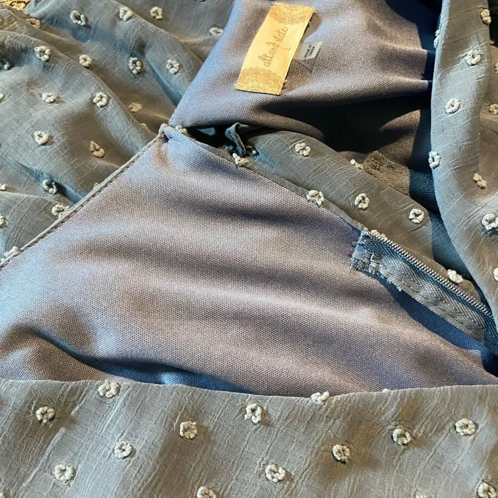 Altar’s State size large lined periwinkle dress beautiful excellent condition